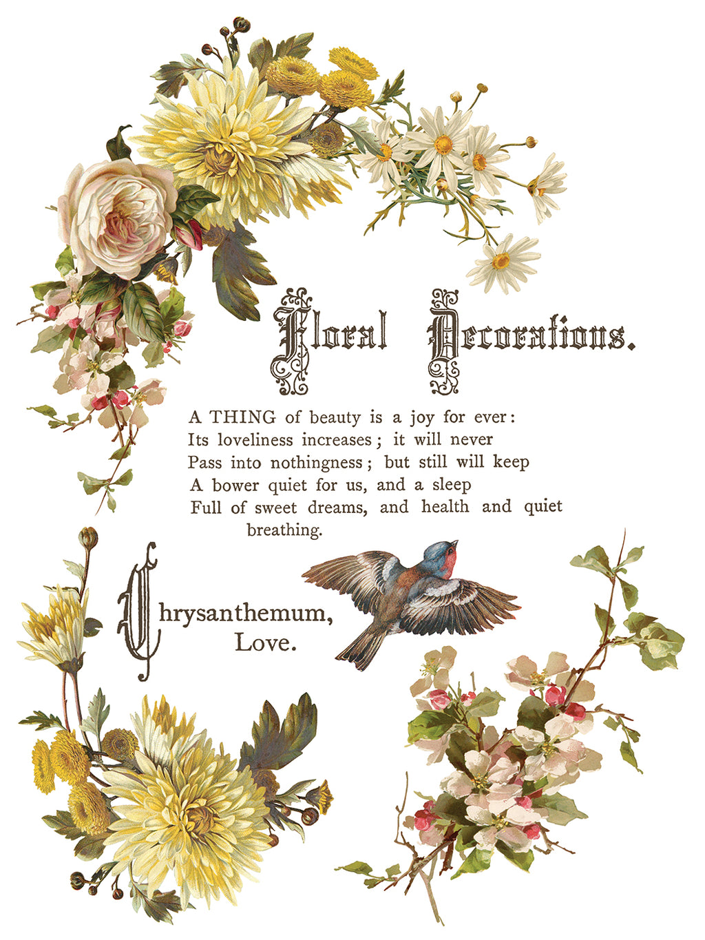 Flowers by the Poets | Transfer | IOD Iron Orchid Designs