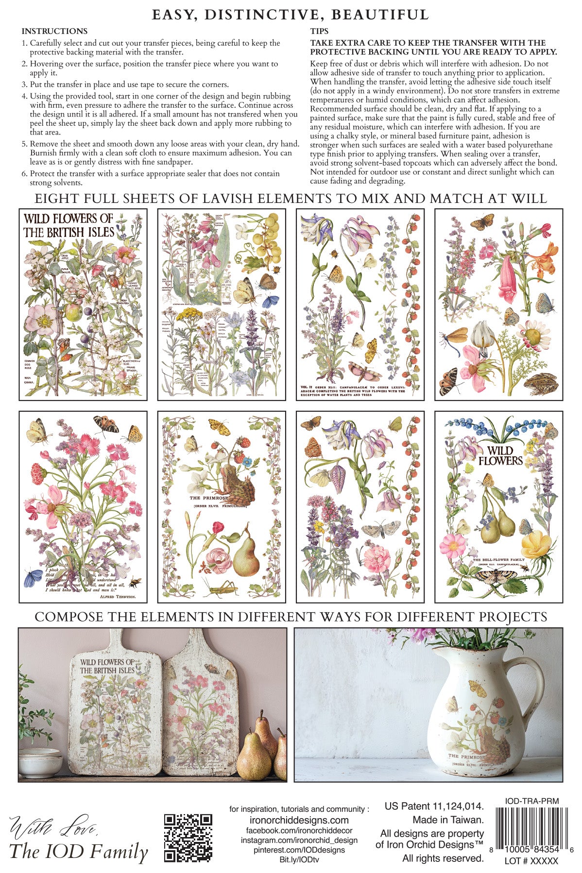 Primrose Isle | Transfer | IOD Iron Orchid Designs