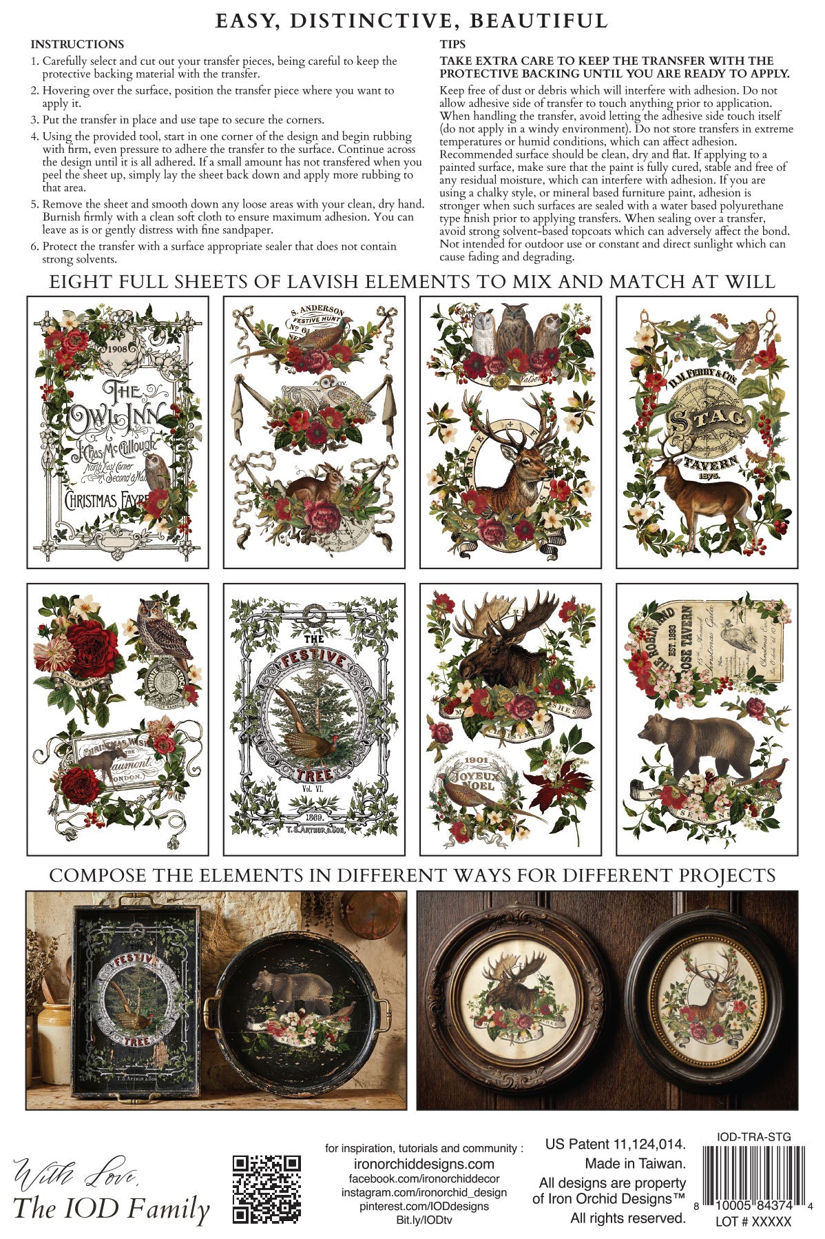 Stag Tavern | Transfer | IOD Iron Orchid Designs