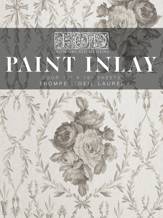 Iron Orchid Designs Trompe L’oeil Laurel | IOD Paint Inlay