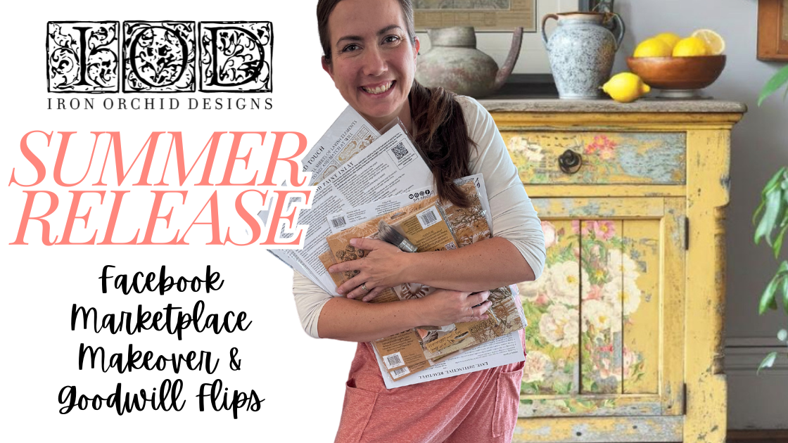 Load video: New Summer Iron Orchid Designs IOD Release Makeover Flips DIY