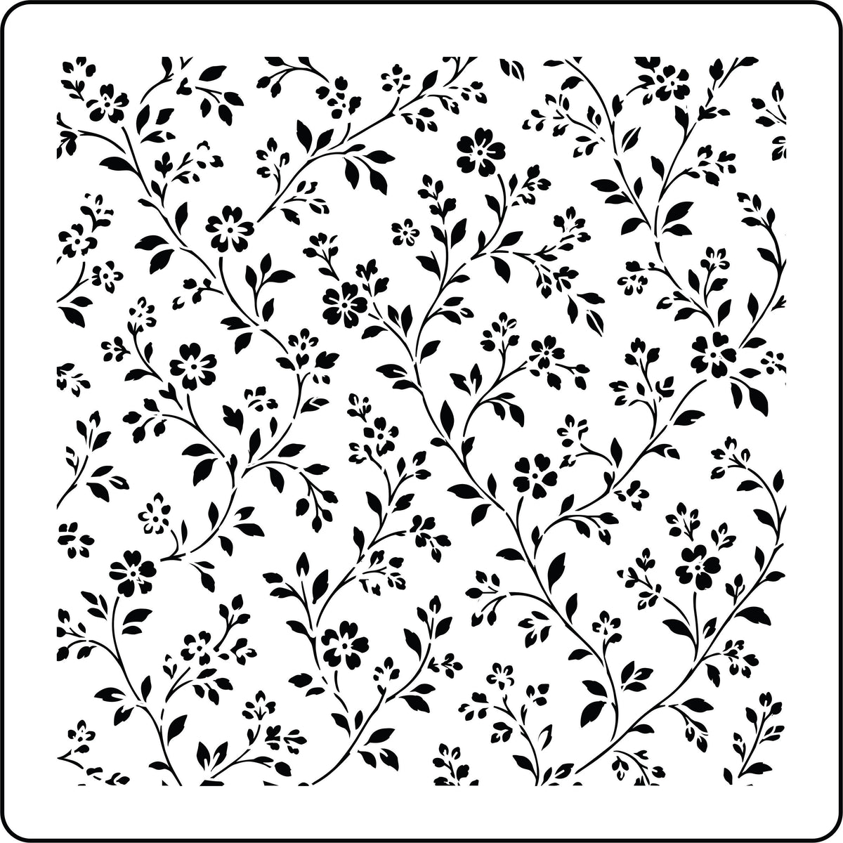New Petite Floral All Over Reusable JRV Stencil