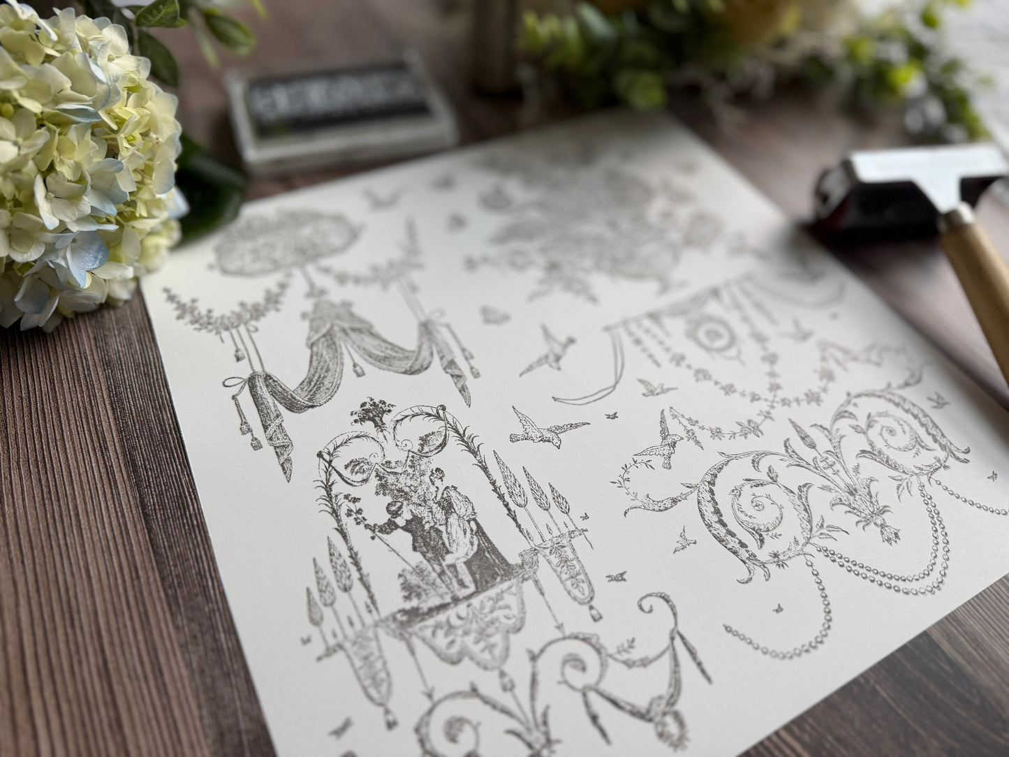 Palais Des Fleurs | Stamp | IOD Iron Orchid Designs