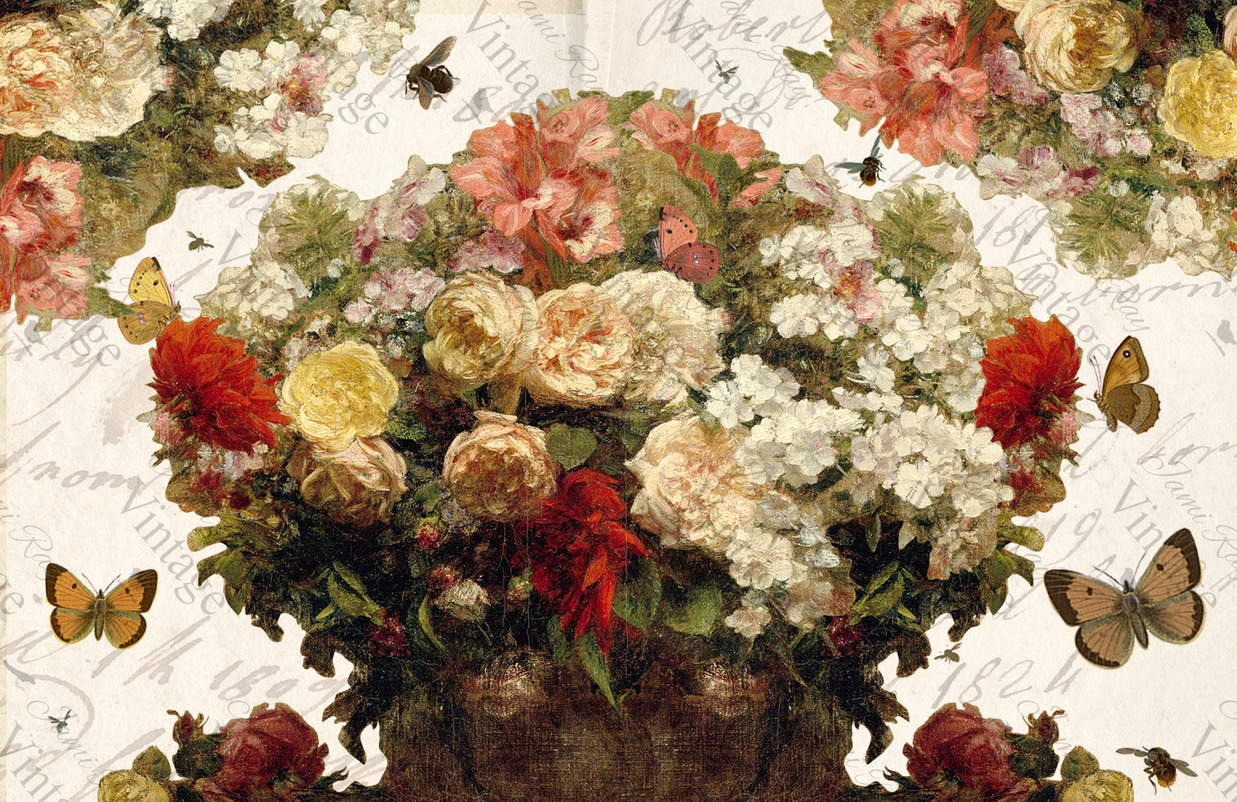 Bouquet of Flowers | Discontinued JRV MEDIUM Rice Paper