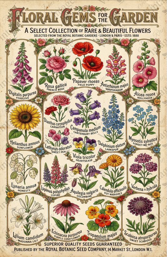 Floral Gems | JRV Medium Rice Paper