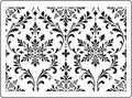 New Snowflake Damask Reusable JRV Stencil
