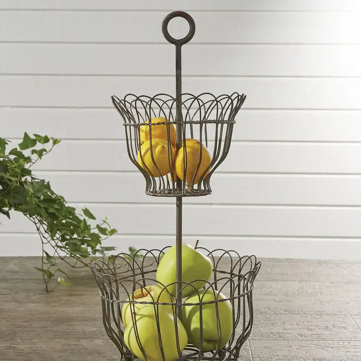 Two Tier Scallop Bowl Stand