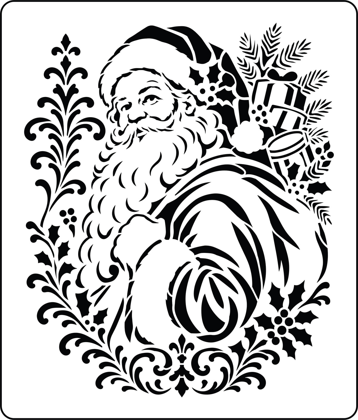 New Victorian Santa Reusable JRV Stencil