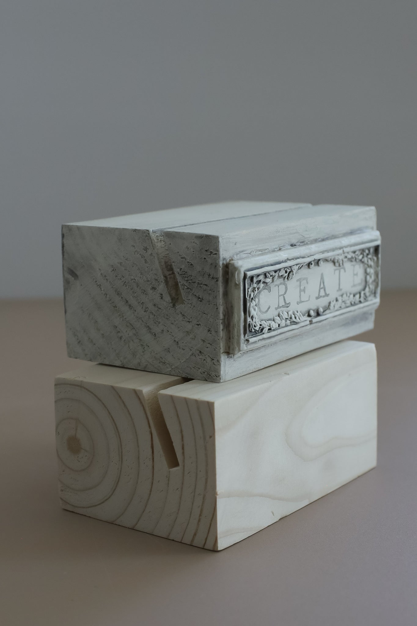 Wood Block Stands Set Of 2 | IOD Iron Orchid Designs