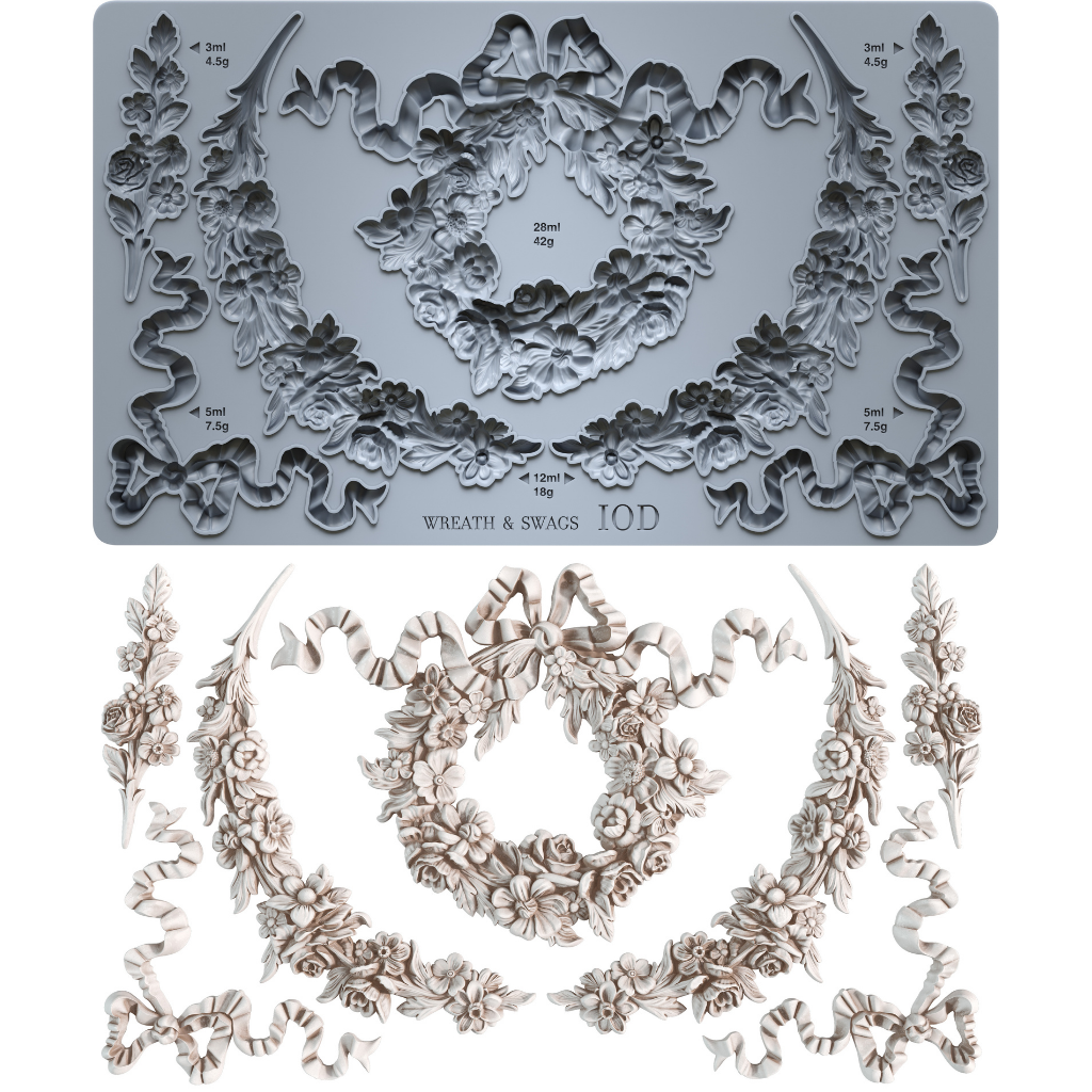 Wreath and Swags | Mould | IOD Iron Orchid Designs
