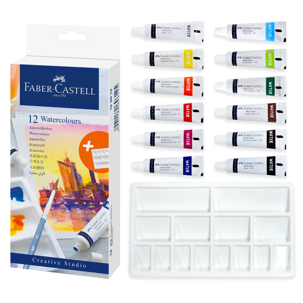 Watercolors, Set of 12 Paint Tubes for Artists