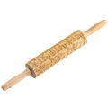 15.25" Embossed Rolling Pin, Winter Design