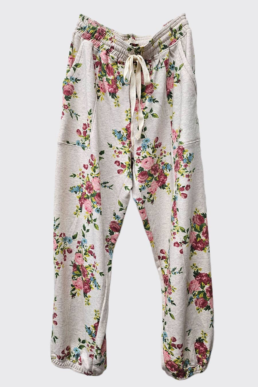Floral Cotton Terry Joggers