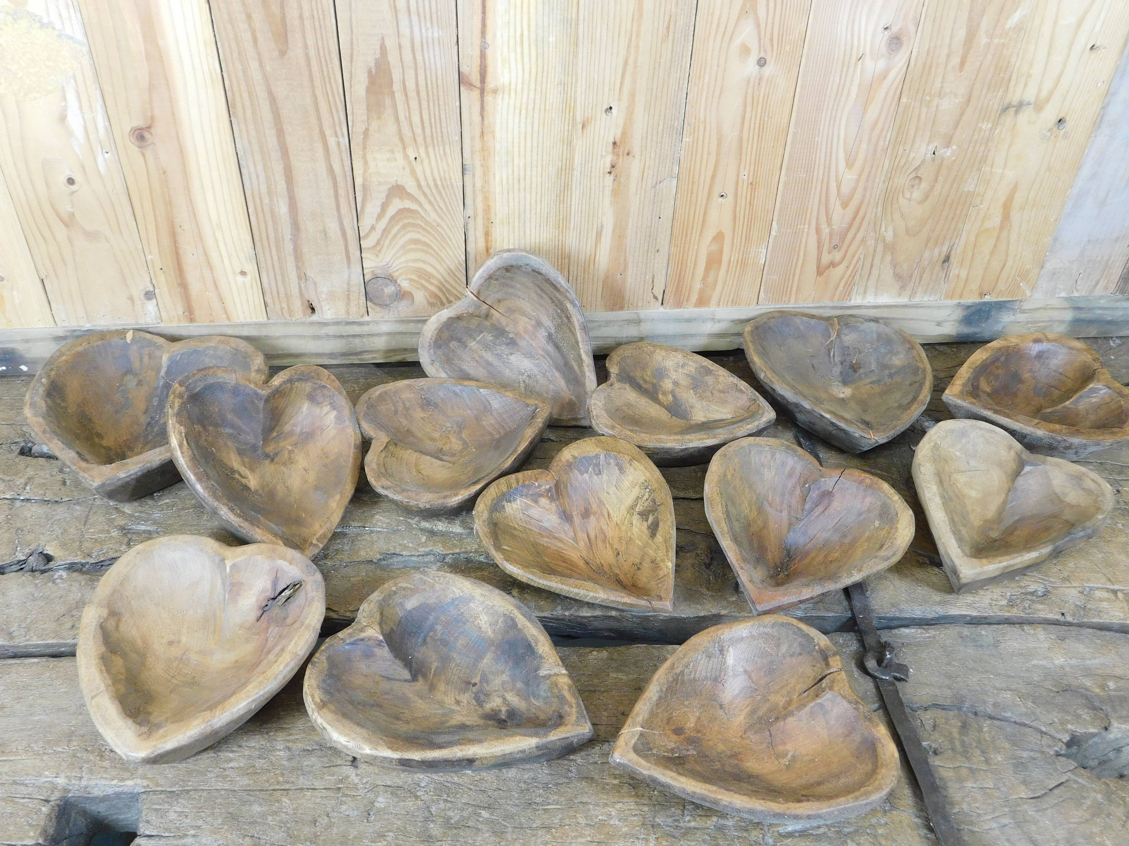 Mini Heart Wood Bowl-6-7” Waxed