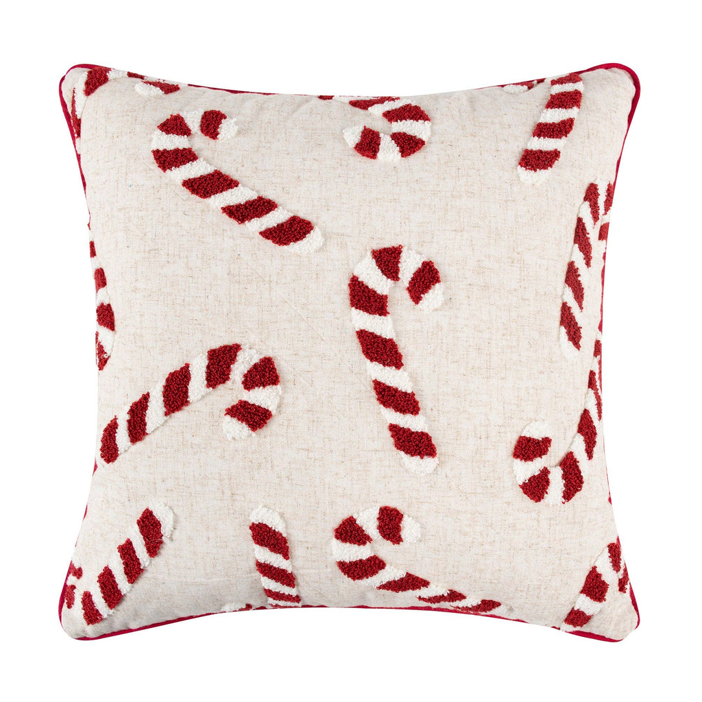 Gingerbread Village Peppermint Candy Pillow