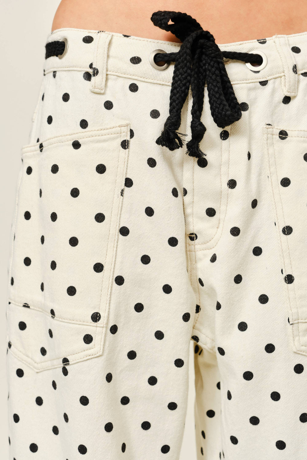 Polka Dot Barrel Jeans