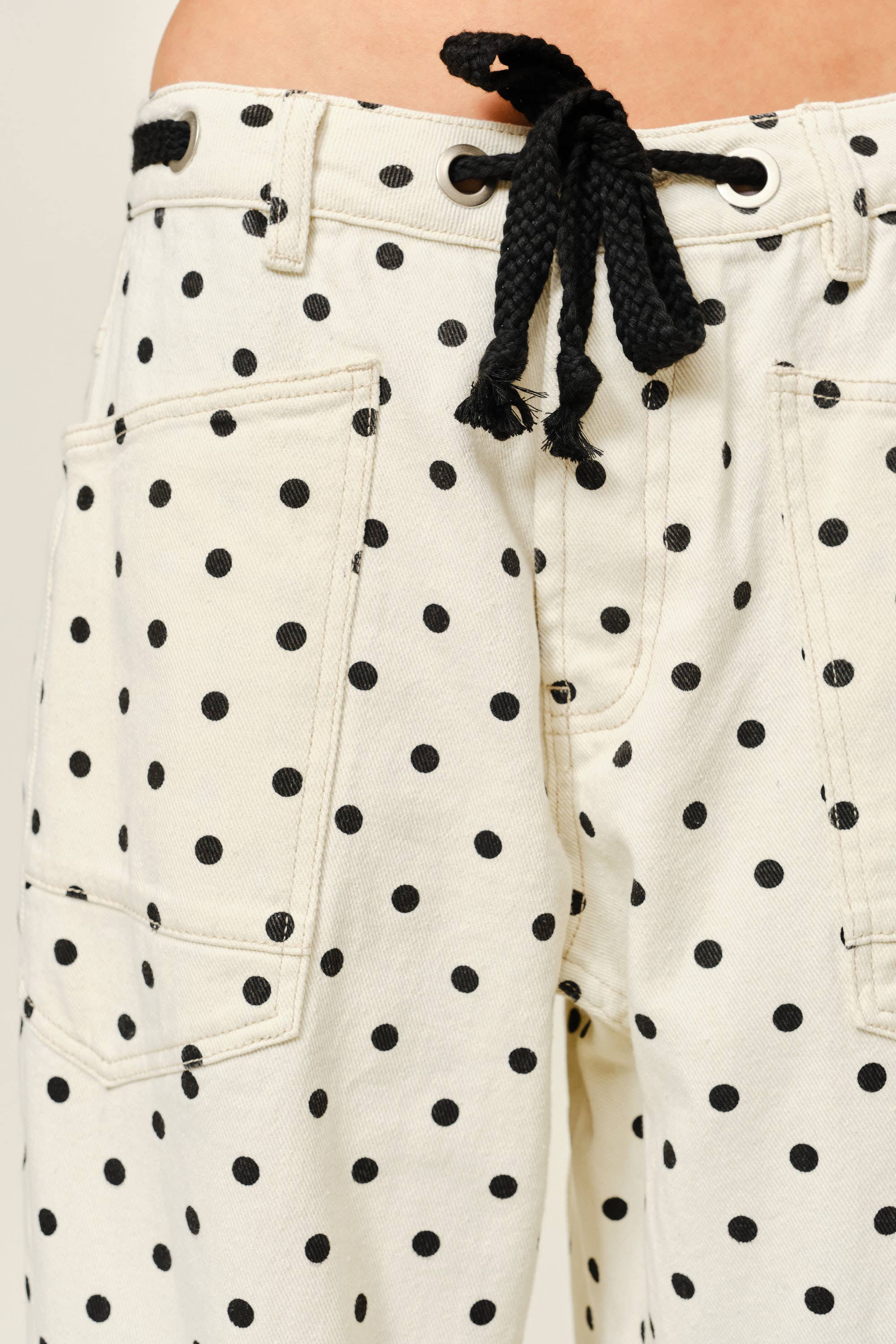 Polka Dot Barrel Jeans