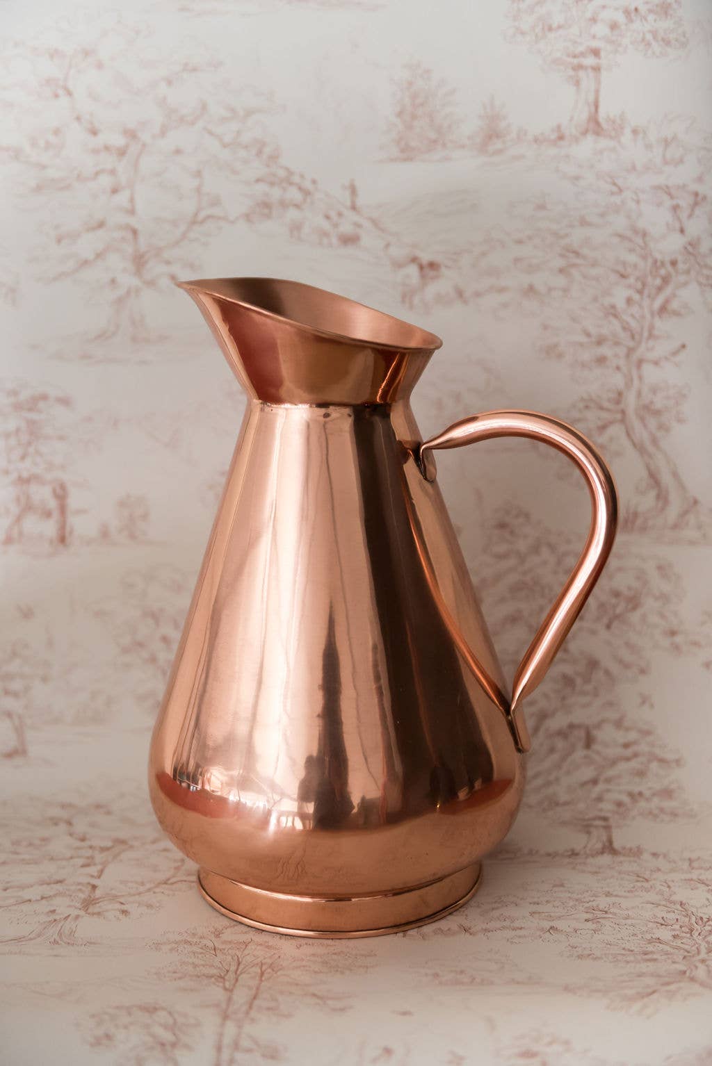 Large Solid Copper Heirloom Vase Pitcher