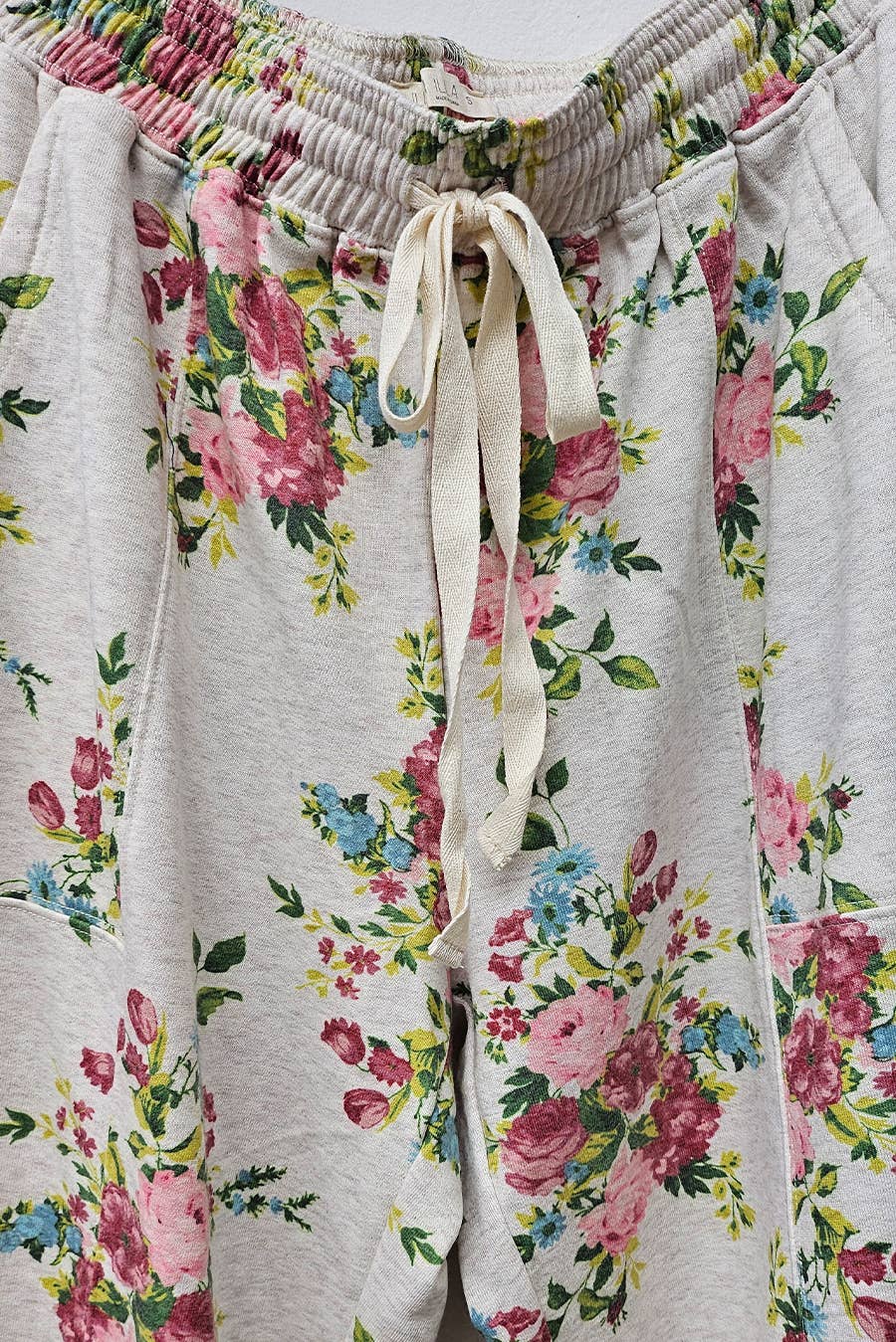 Floral Cotton Terry Joggers