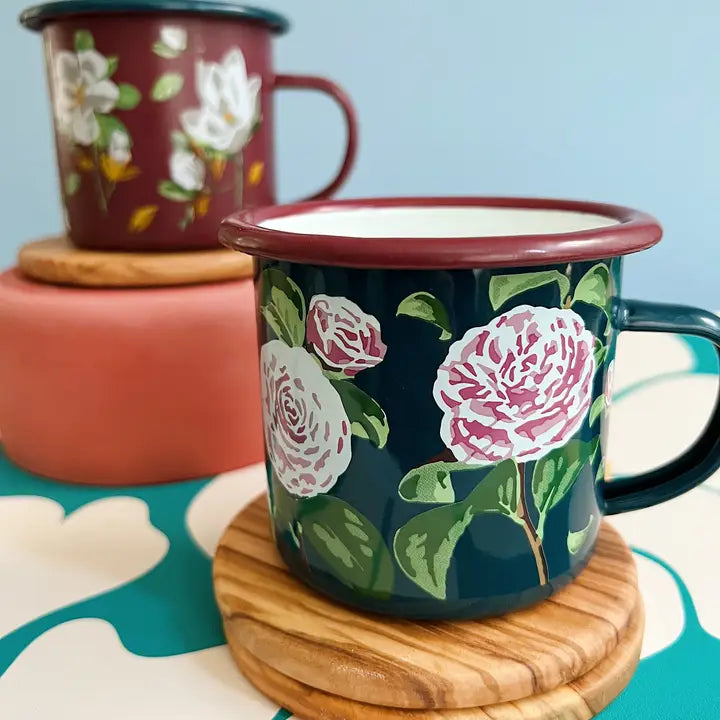 Floral Enamel Mugs