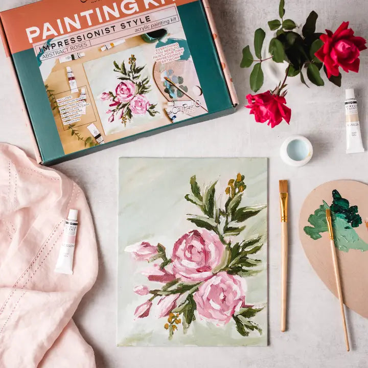 Cate Paper Painting Kit-Abstract Roses