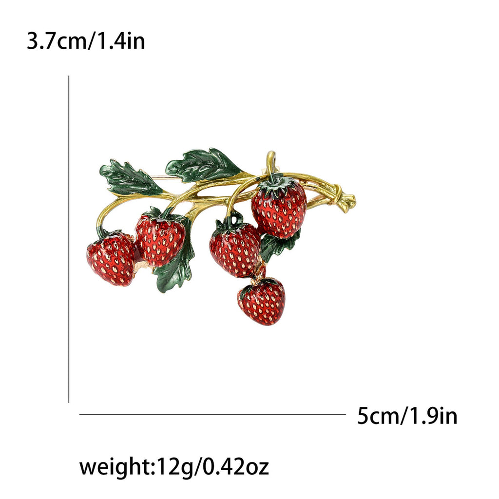 Strawberry Cluster Brooch