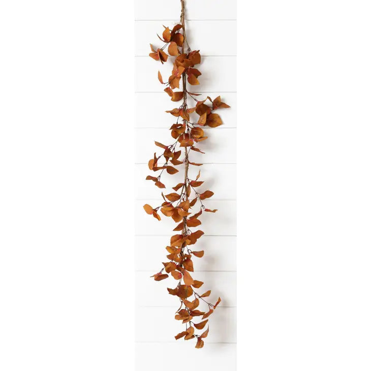 Cinnamon & Burgundy Fall Leaves Garland