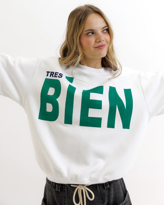 Tres Bien Pullover Graphic Sweatshirt