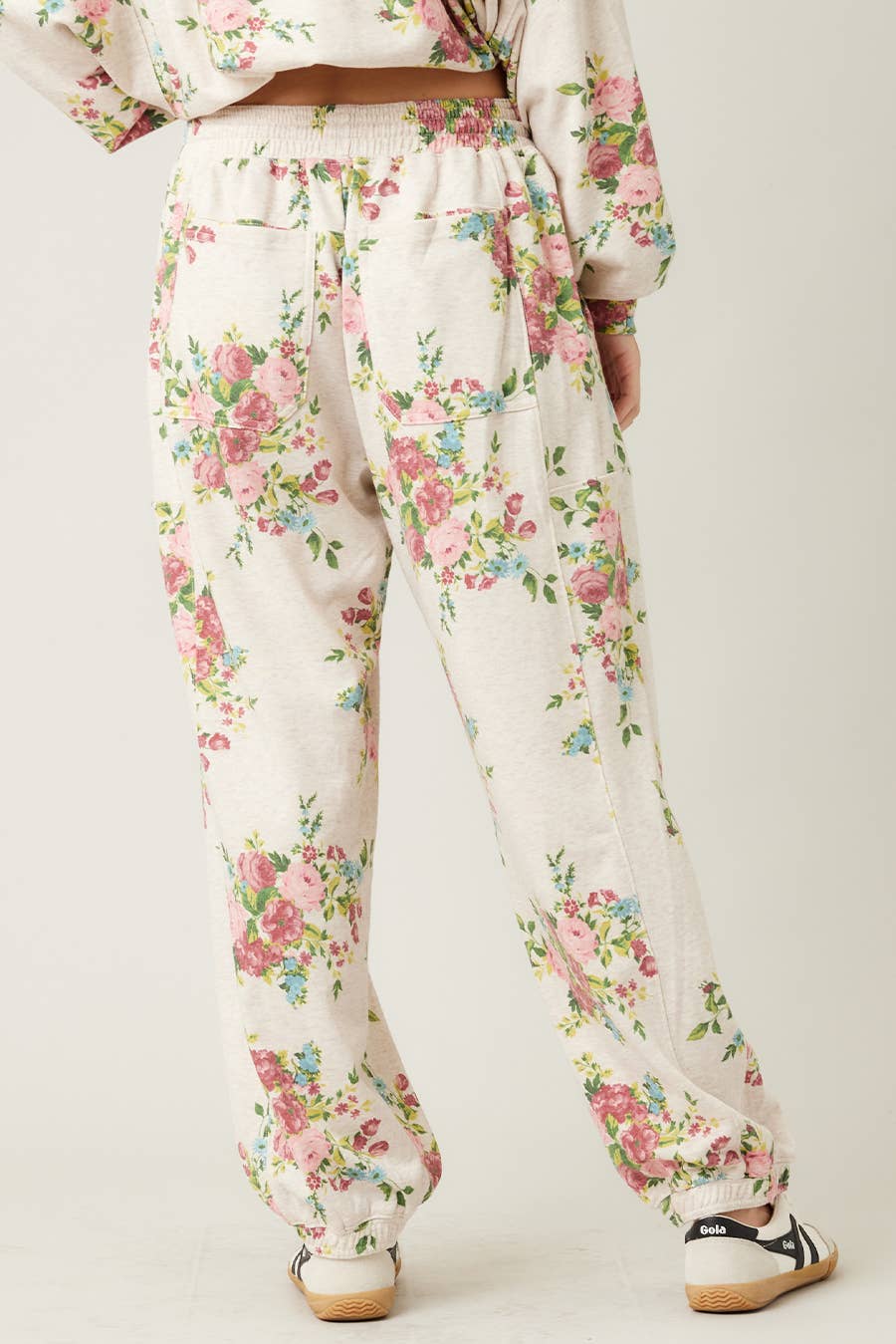 Floral Cotton Terry Joggers