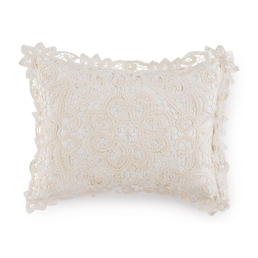 Battenburg Lace Lumbar Throw Pillow