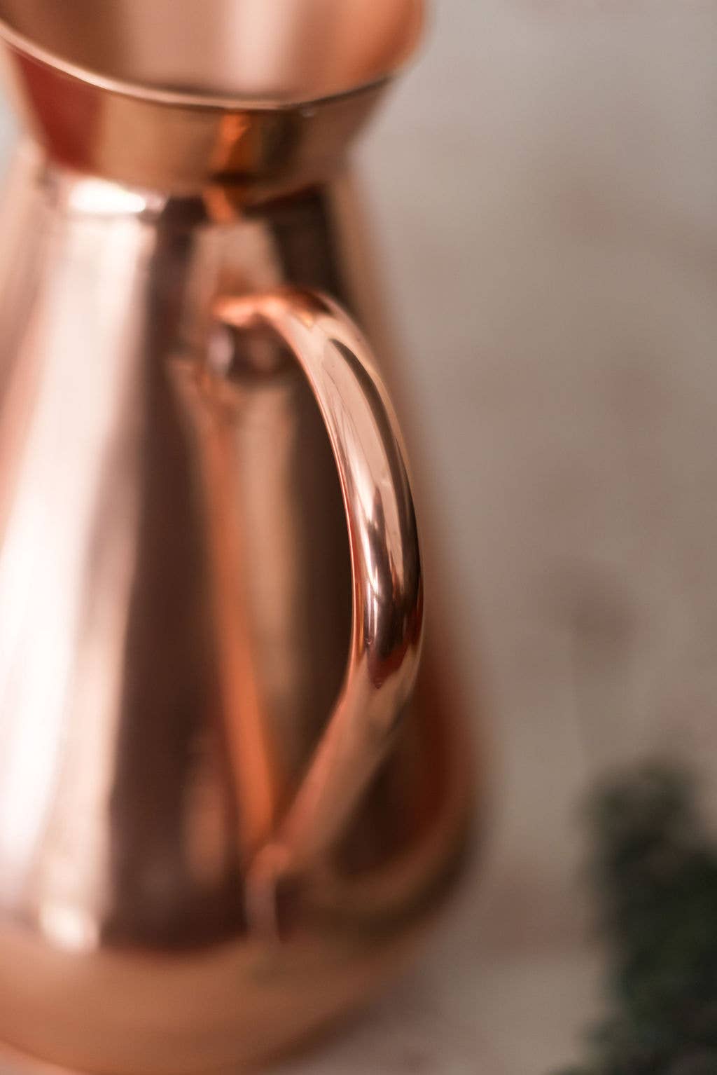 Large Solid Copper Heirloom Vase Pitcher