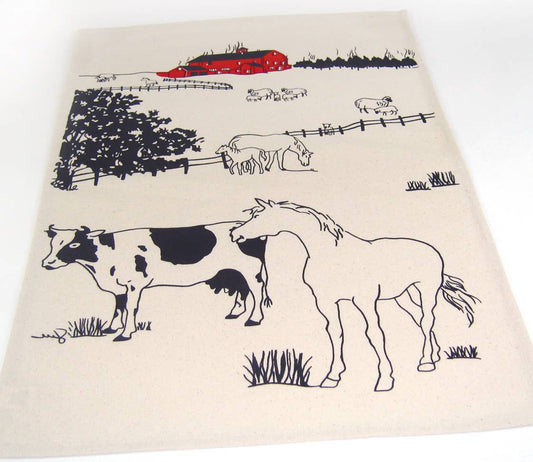 Red Barn Kitchen Towel