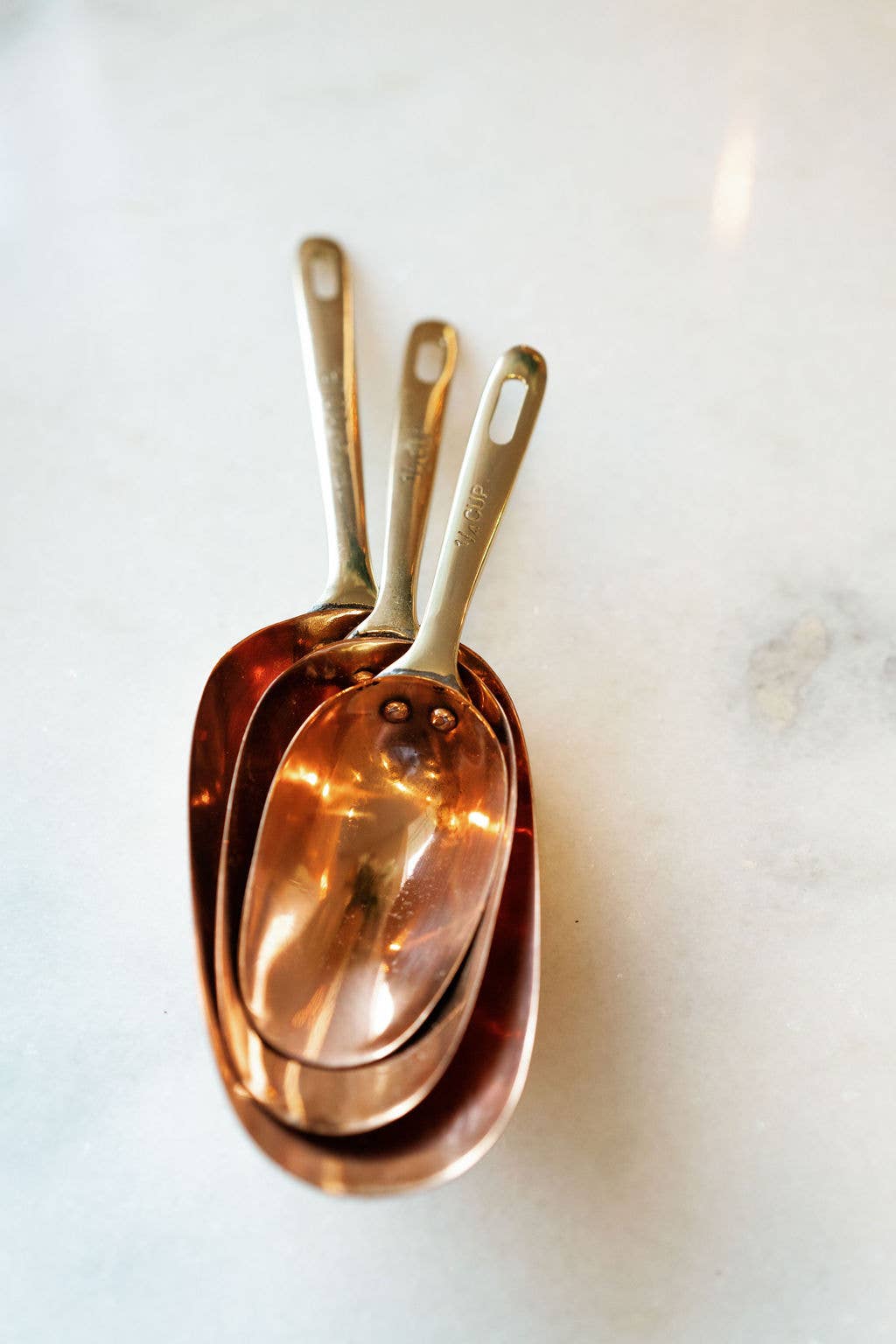 Copper Measuring Scoops cups