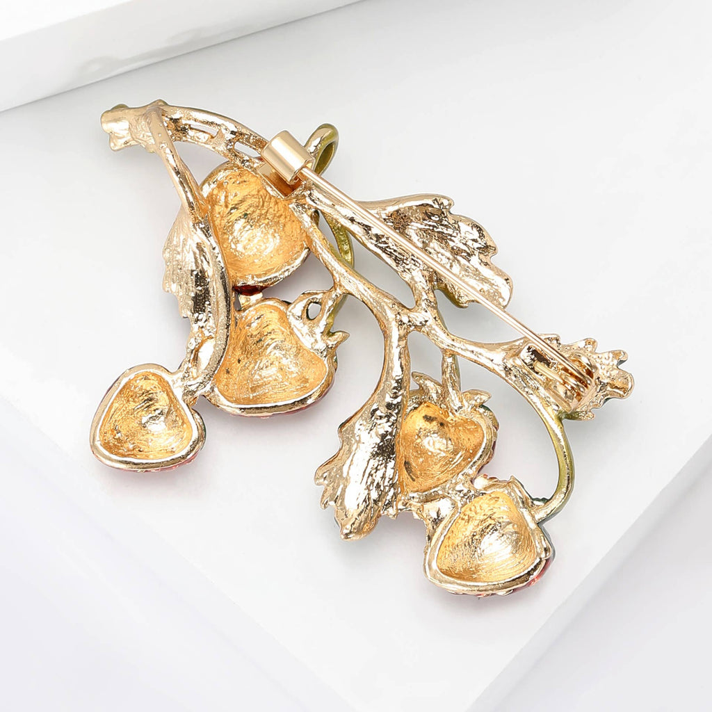 Strawberry Cluster Brooch