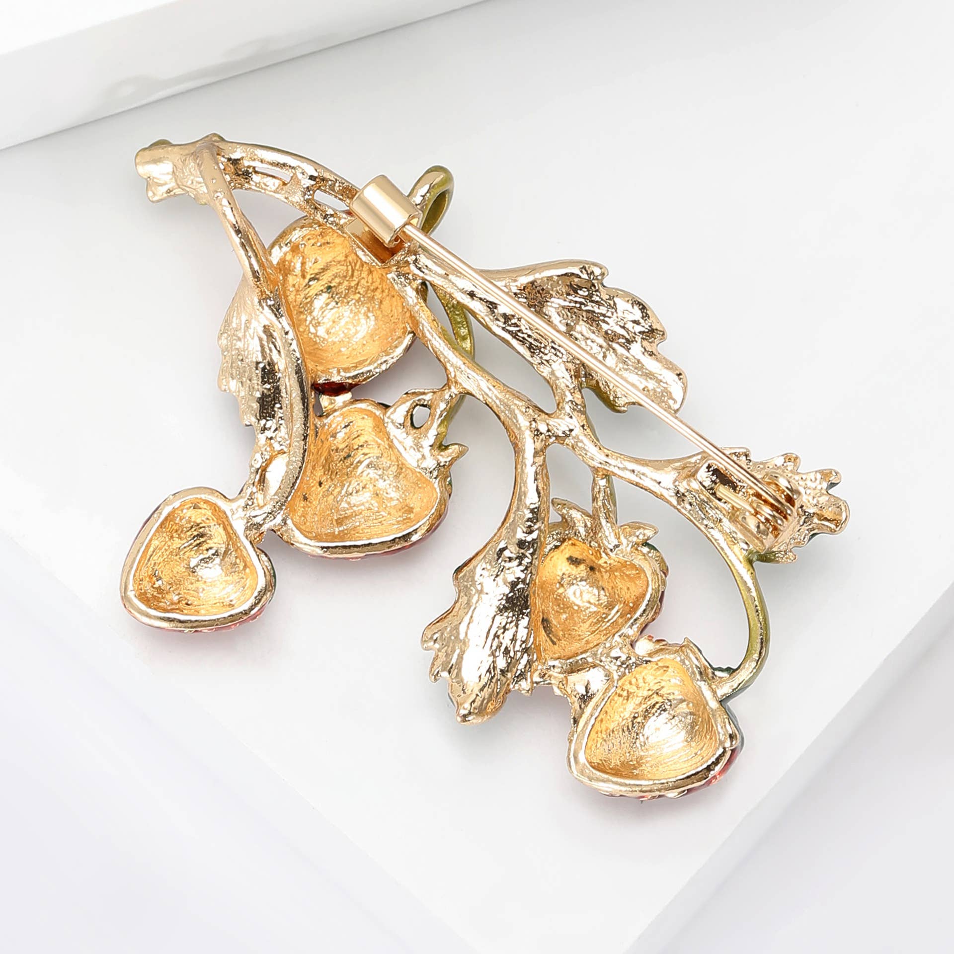 Strawberry Cluster Brooch