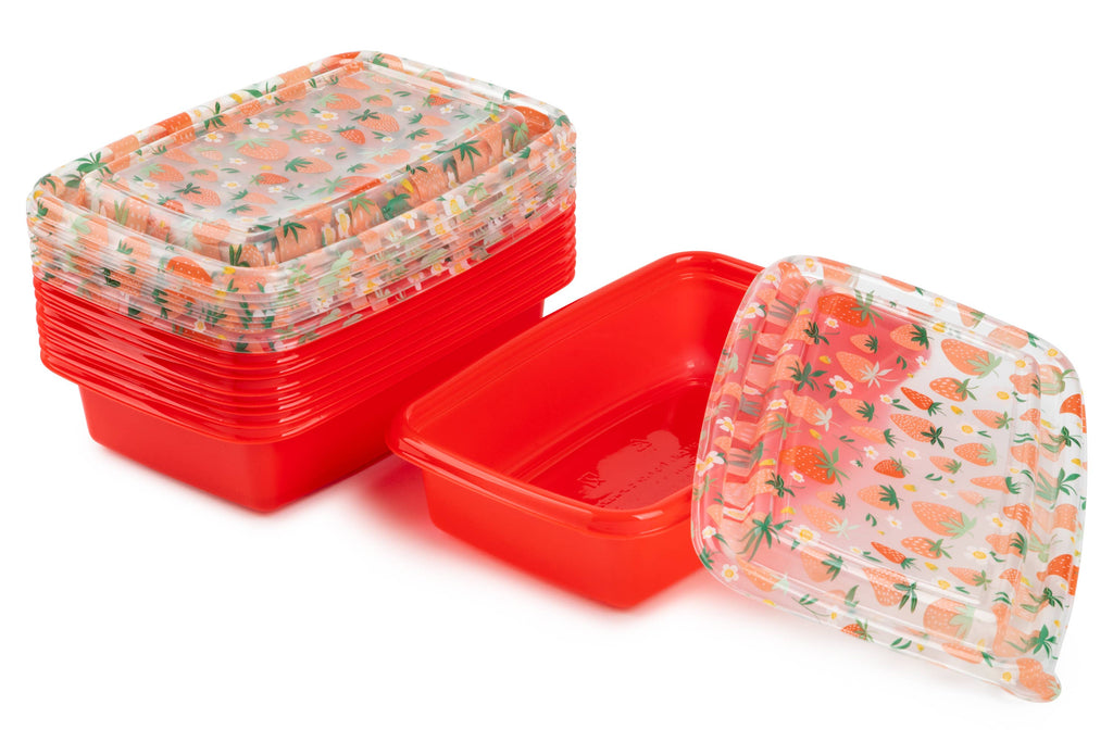 20pc Food Storage Set Plastic - Strawberry