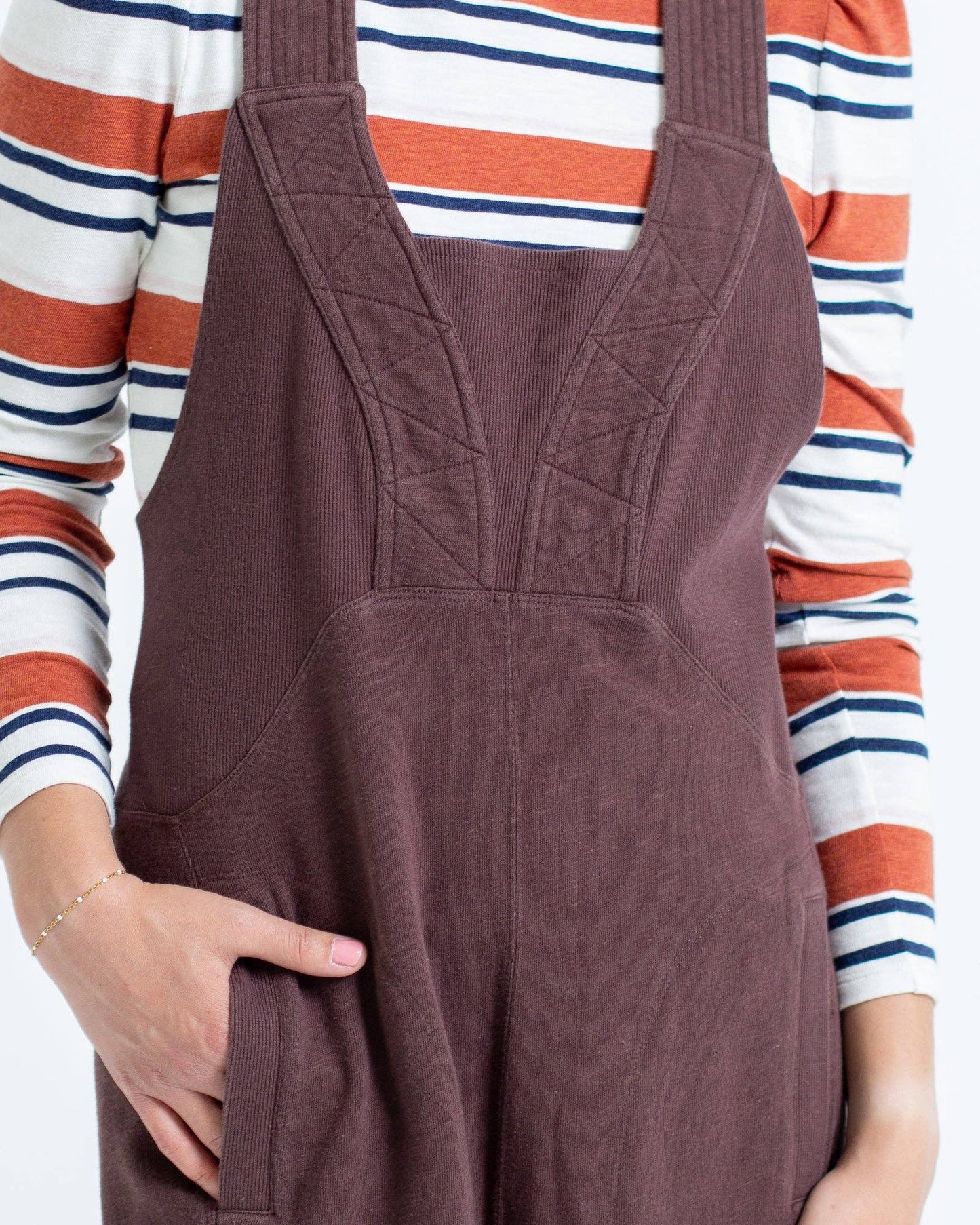 Perfect Balance Dark Brown Sleeveless Jumpsuit
