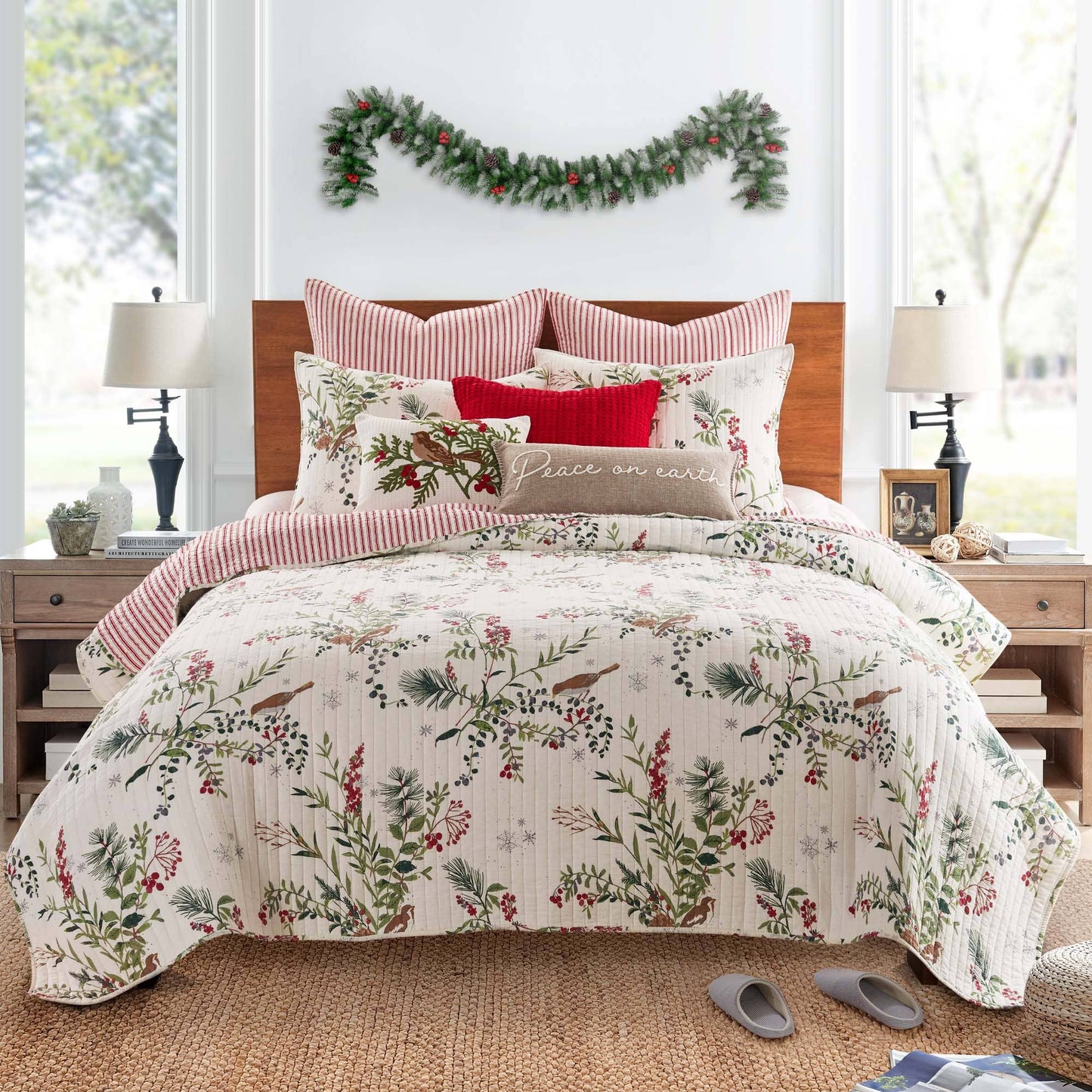 Winterberry Forest Euro Pillow Sham | Set of 2
