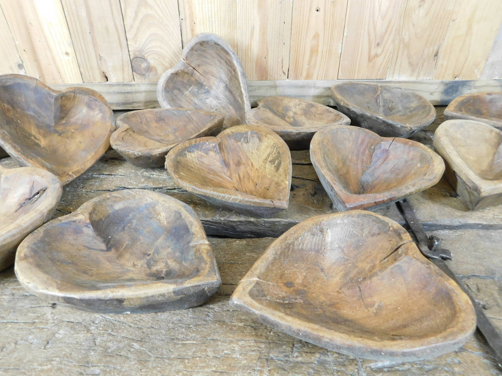 Mini Heart Wood Bowl-6-7” Waxed