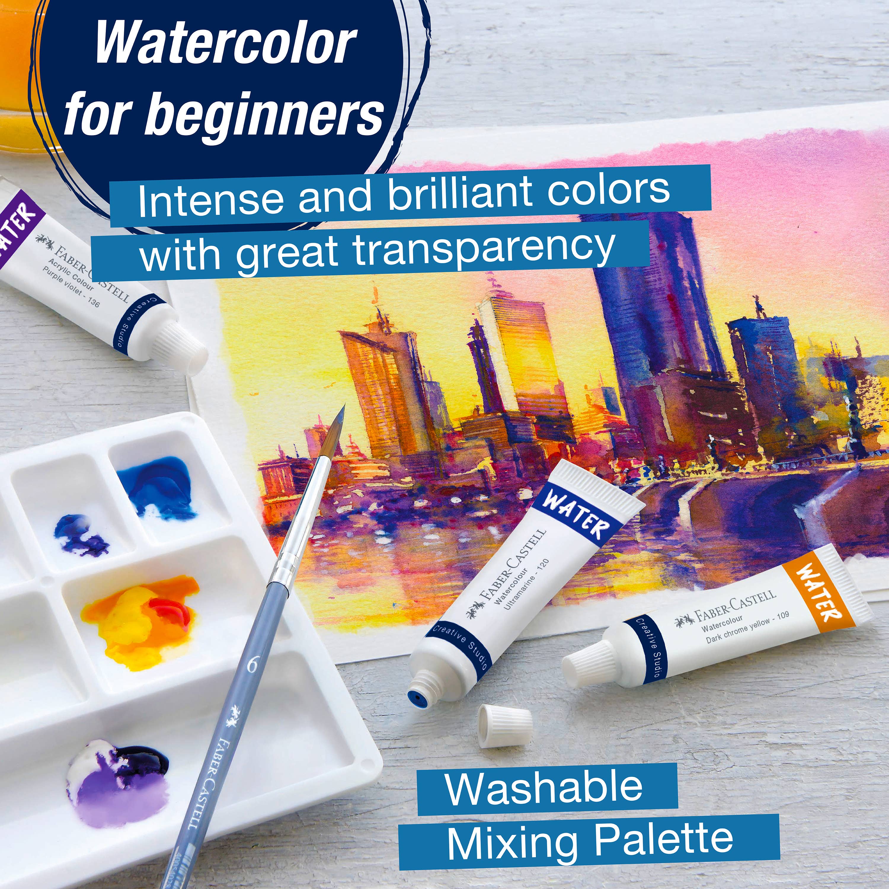 Watercolors, Set of 12 Paint Tubes for Artists