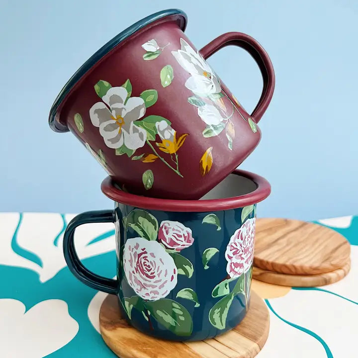 Floral Enamel Mugs