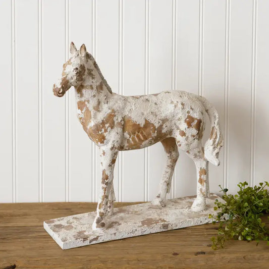 Rustic Horse Figurine Statue