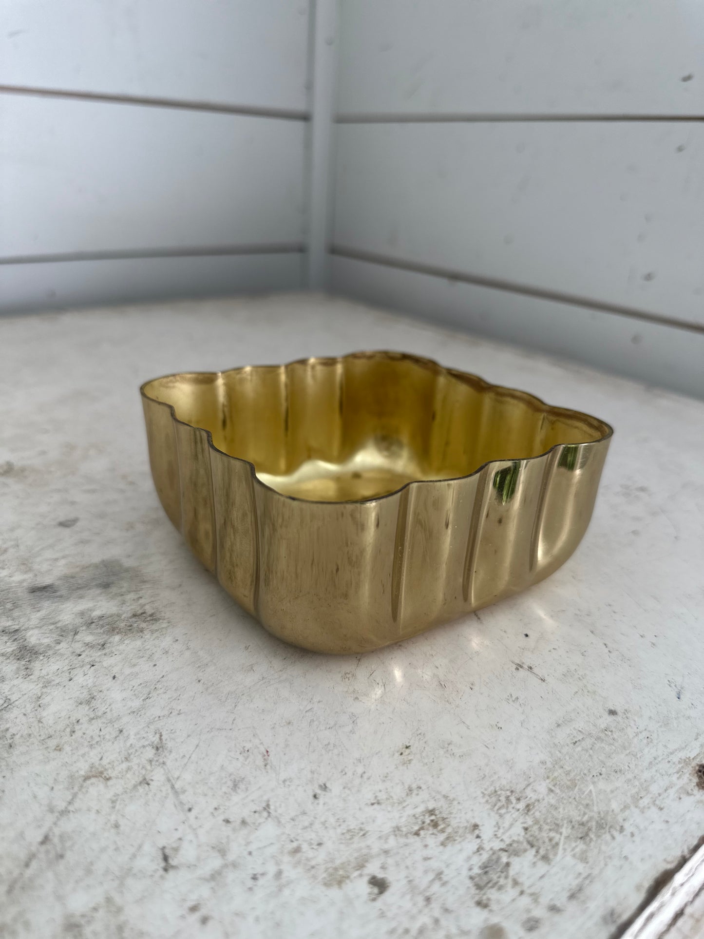 Vintage Fluted Brass bowl