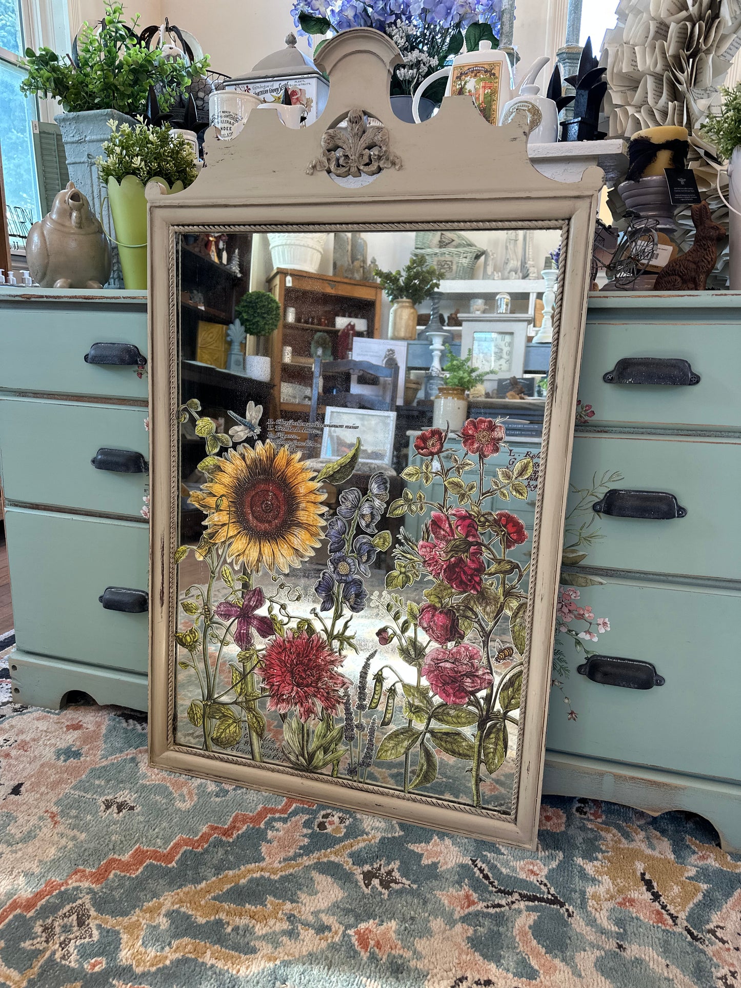 Antique Mirror with IOD transfer