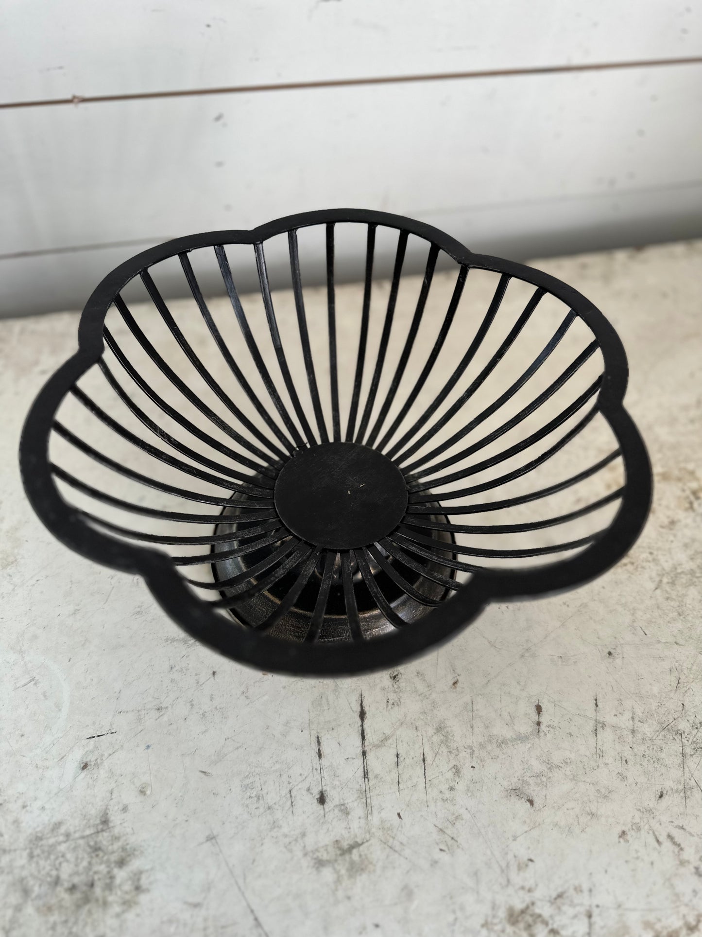 Metal Flower Shaped Basket