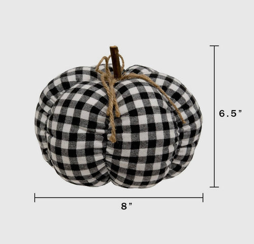Buffalo Check Stuffed Pumpkin