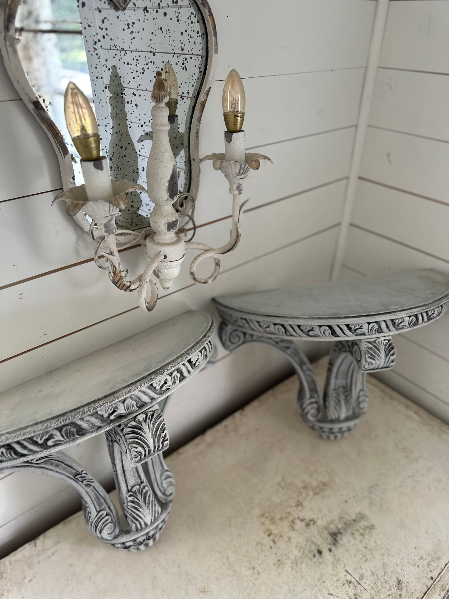 Hand Painted French Style Shelf - Sold Individually