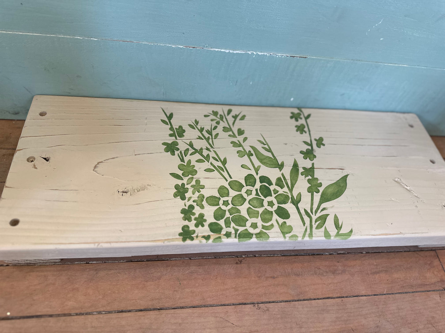 Wood Flower Tray - Handmade