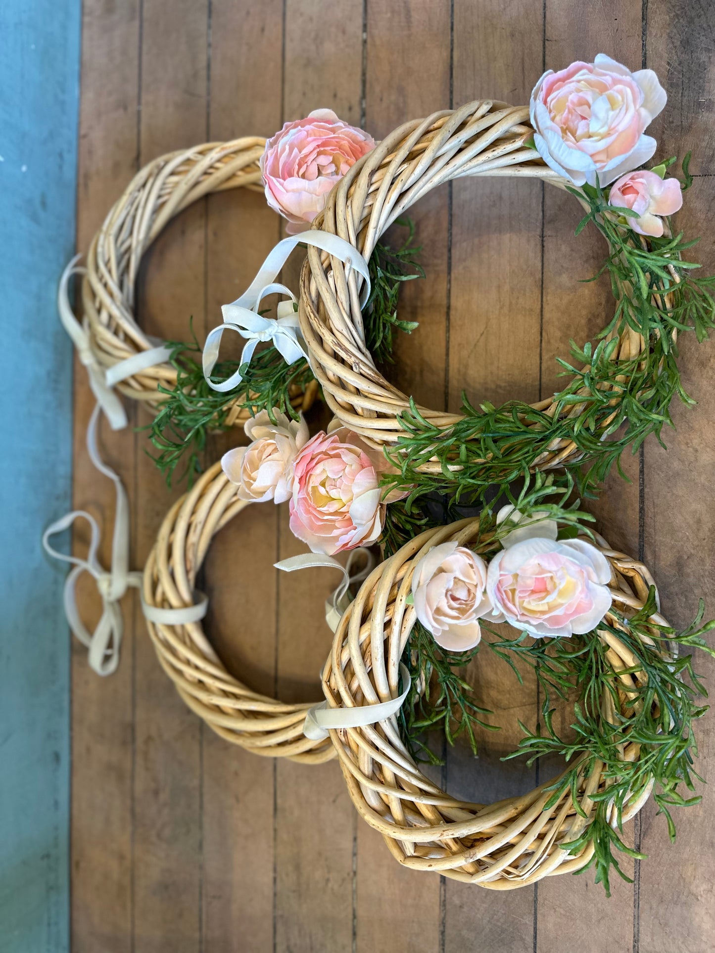 Pink Floral Small Wreath - sold individually