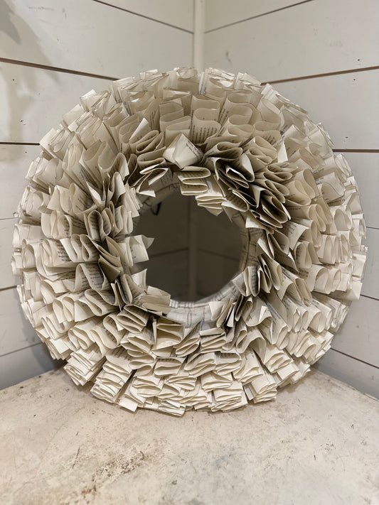 Book Page Wreath